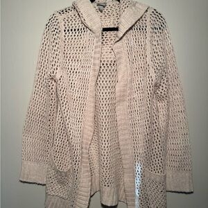 Vanity Cream Open-Knit Cardigan